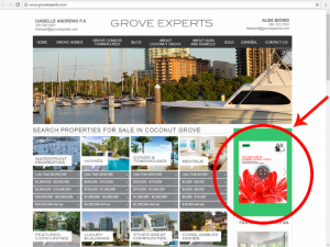 On the homepage of GroveExperts.com, you will find the Coconut Grove single-family real estate journal on the right-hand side.